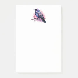 Notas Post-it® Raven negro en un Ilustracion de sucursal