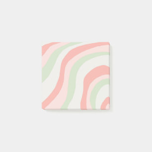 Notas Post-it® Raya de cebra beige verde moderno minimalista prim