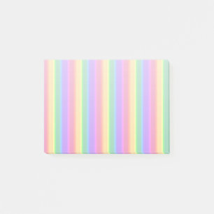 Notas Post-it® Rayas arcoiris pastorales