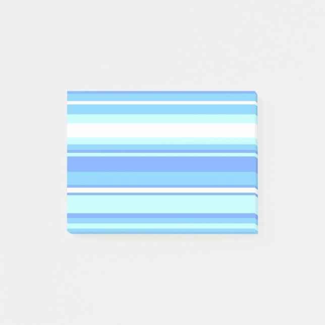 Notas Post-it® Rayas azul cielo (Anverso)