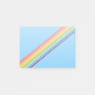 Notas Post-it® Rayas de arco iris diagonales
