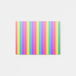 Notas Post-it® Rayas de arco iris irregulares