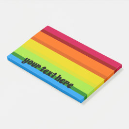 Notas Post-it® Rayas de arcoiris multicolores