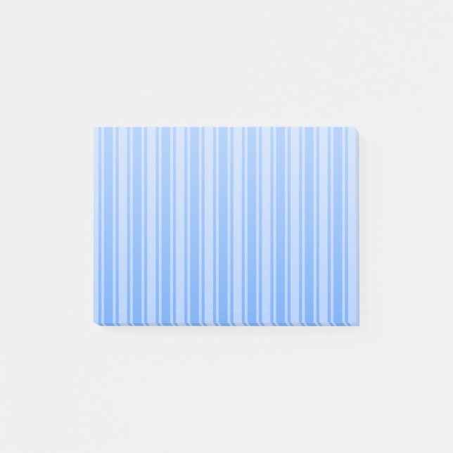 Notas Post-it® Rayas de caramelo azul (Anverso)
