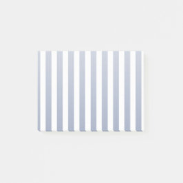 Notas Post-it® Rayas de caramelo azul gris y blanco