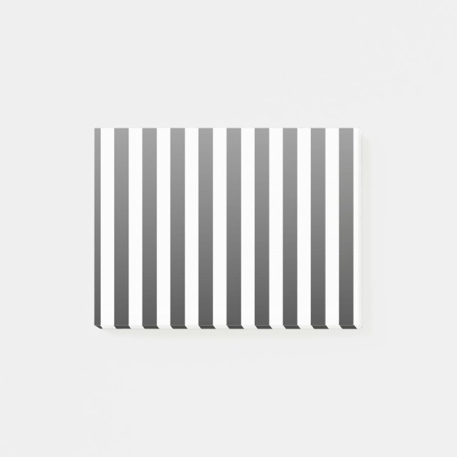 Notas Post-it® Rayas de caramelo blanco y negro (Anverso)