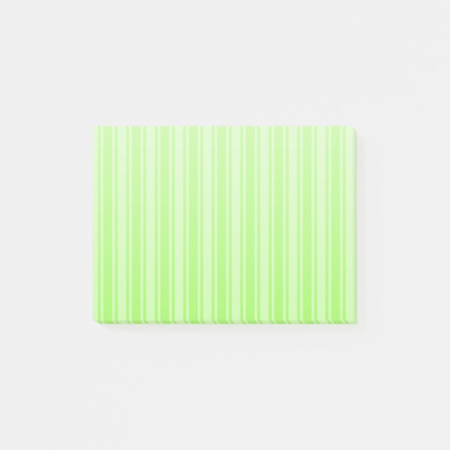 Notas Post-it® Rayas de caramelo verde limón (Anverso)