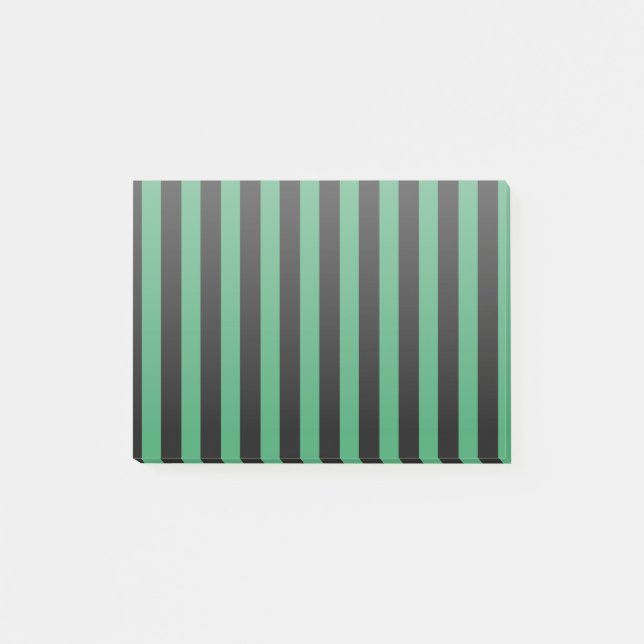 Notas Post-it® Rayas de caramelo verde y negro (Anverso)
