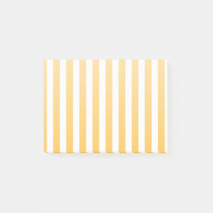 Notas Post-it® Rayas de caramelos amarillos y blancos soleados