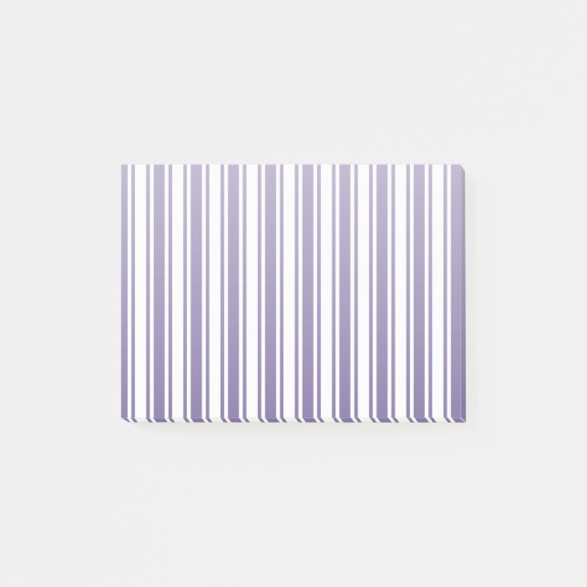 Notas Post-it® Rayas de caramelos ultravioletas y blancas (Anverso)