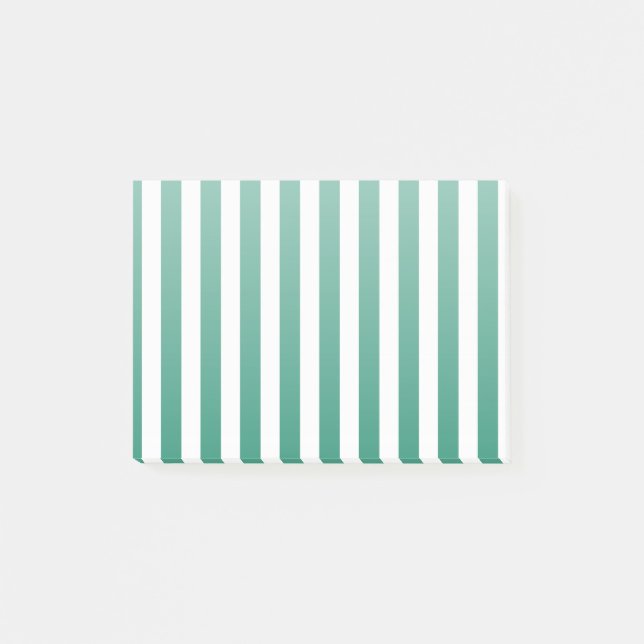Notas Post-it® Rayas de caramelos verdes y blancos (Anverso)