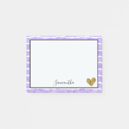 Notas Post-it® Rayas de color morado de moda