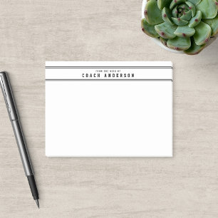 Notas Post-it® Rayas De Estilo Variado Del Escritorio Del Entrena
