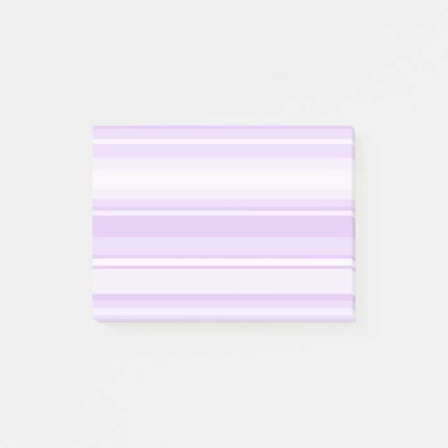 Notas Post-it® Rayas de lilac (Anverso)
