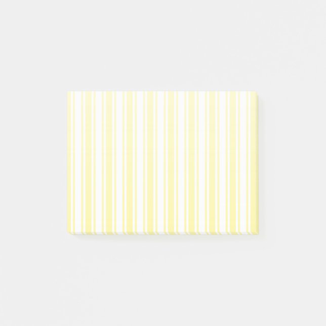 Notas Post-it® Rayas de limón amarillo y blanco (Anverso)