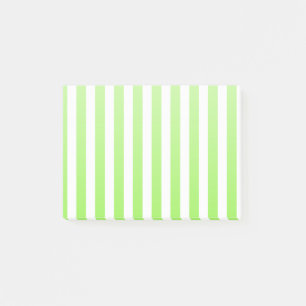 Notas Post-it® Rayas de limón verde y blanco de caramelos