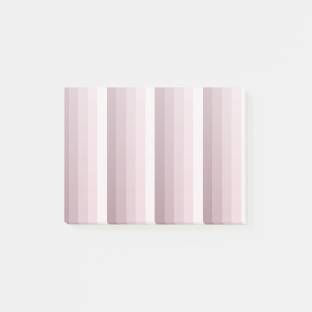 Notas Post-it® rayas de sombra de cuarzo Rosa (Anverso)