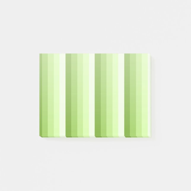 Notas Post-it® Rayas de sombra verde limón (Anverso)