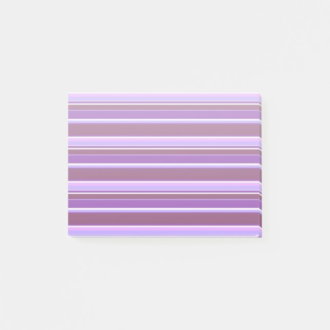 Notas Post-it® Rayas de tonos púrpura (Anverso)