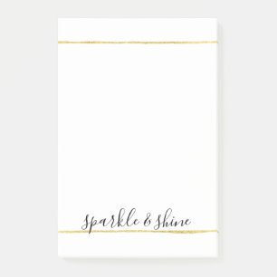 Notas Post-it® Rayas elegantes del oro blanco