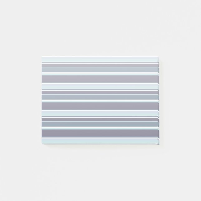 Notas Post-it® Rayas grises azules (Anverso)
