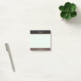 Notas Post-it® Rayas marrones negros Minimalistas modernos