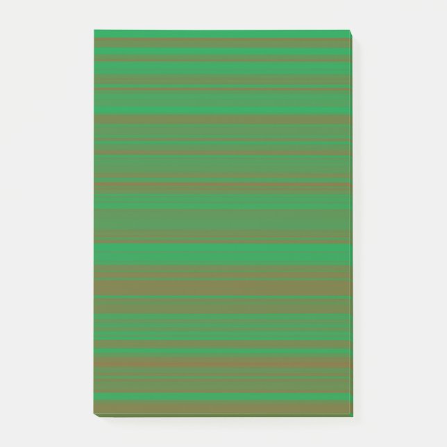 Notas Post-it® Rayas marrones verdes (Anverso)