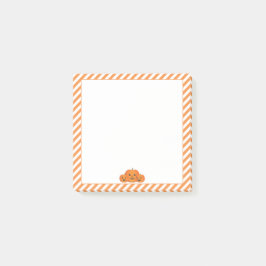 Notas Post-it® Rayas naranjas, calabazas de Halloween