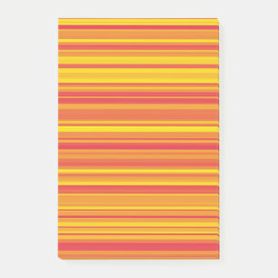 Notas Post-it® Rayas Naranjas Rojas Amarillas