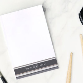 Notas Post-it® Rayas neutras monogramadas