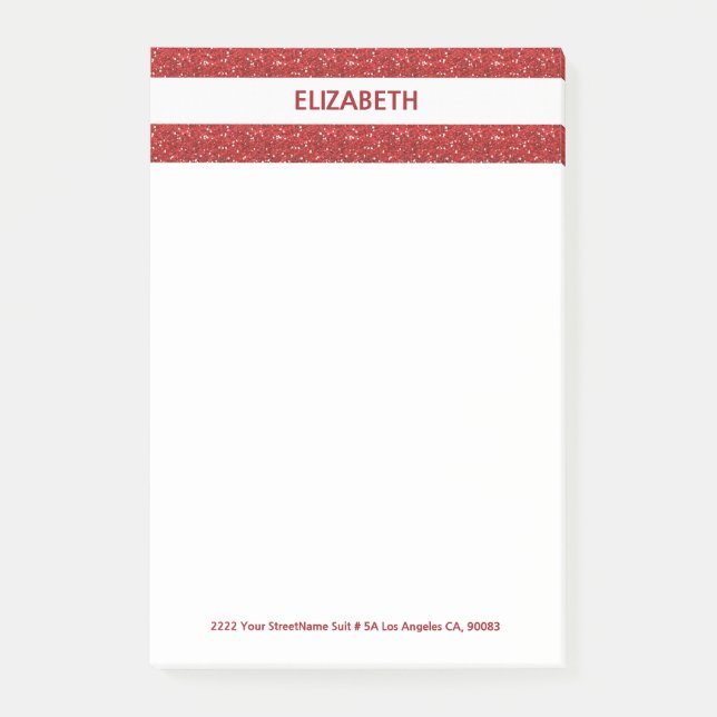 Notas Post-it® Rayas purpurinas (Anverso)