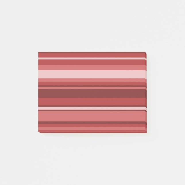 Notas Post-it® Rayas rojas (Anverso)