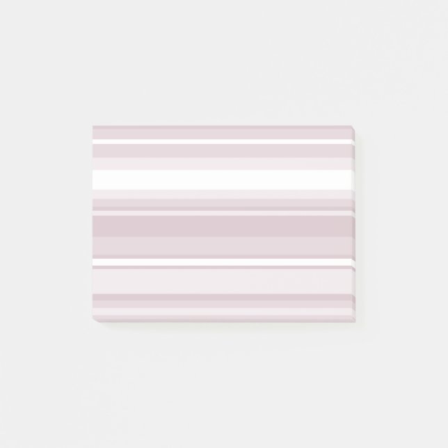 Notas Post-it® rayas rosadas de cuarzo Rosa (Anverso)