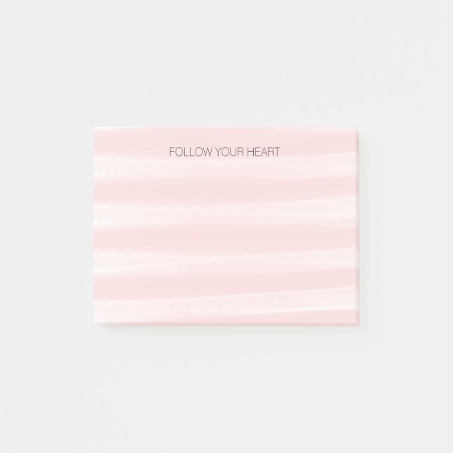 Notas Post-it® Rayas rosadas de Rubor (Anverso)