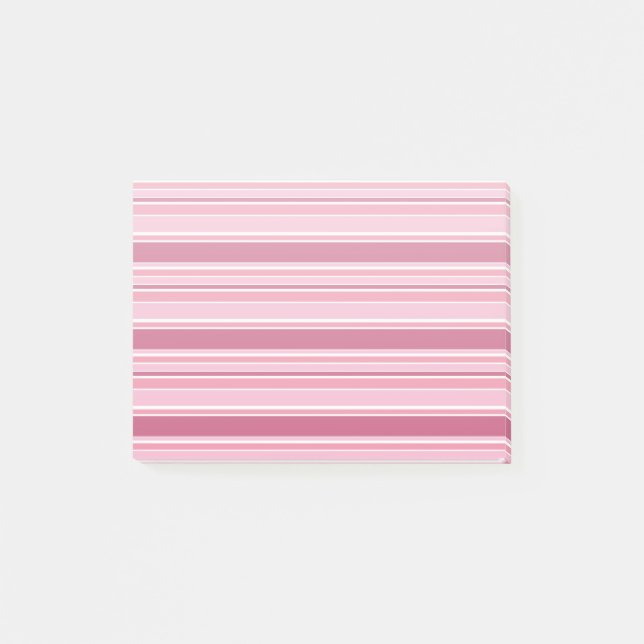 Notas Post-it® Rayas rosas (Anverso)