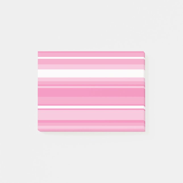 Notas Post-it® Rayas rosas (Anverso)
