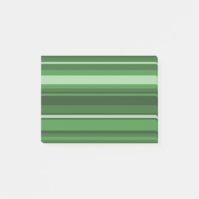 Notas Post-it® Rayas verdes (Anverso)