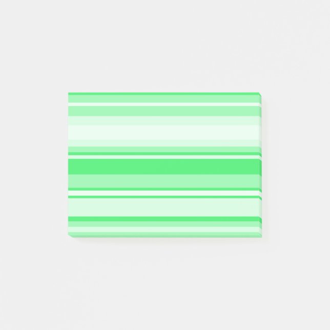 Notas Post-it® Rayas verdes de primavera (Anverso)