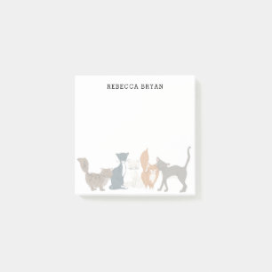 Notas Post-it® Razas de gato ilustradas y personalizadas 02
