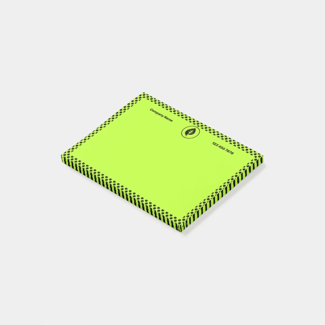 Notas Post-it® Razas promocionales de pequeñas empresas Lime Gree (En perspectiva)