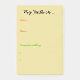 Notas Post-it® Reacción del profesor o del estudiante