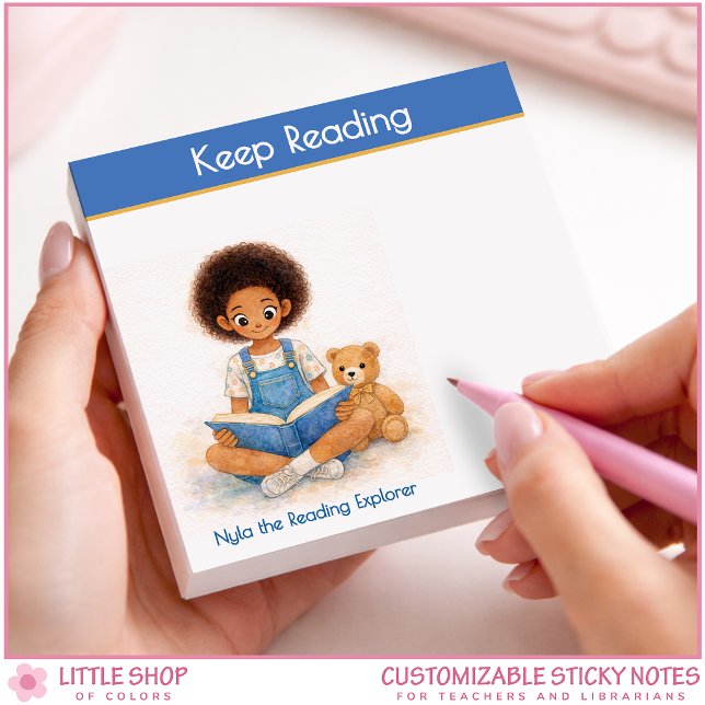 Notas Post-it® Reading Encouragement Keep Reading Teacher (Subido por el creador)