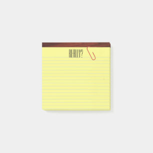 Notas Post-it® "Realmente?" Cojín legal en 3X3 divertido de