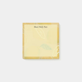 Notas Post-it® Rebanada de limón rústica amarilla pictórica