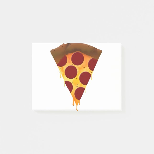 Notas Post-it® rebanada de pizza de pepperoni (Anverso)