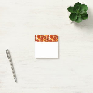 Notas Post-it® rebanada de pizza de pepperoni clásica de Slippery