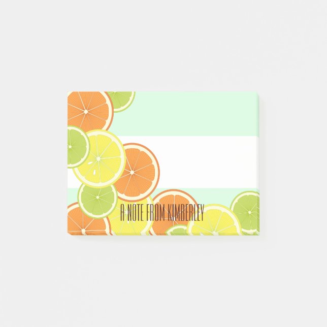 Notas Post-it® Rebanadas de frutas cítricas modernas personalizad (Anverso)