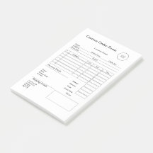 Recibo de venta de pedido personalizado para peque