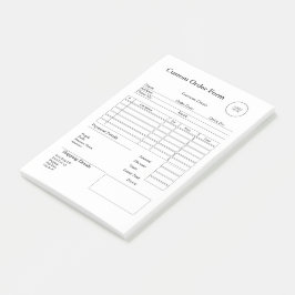 Notas Post-it® Recibo de venta de pedido personalizado para peque