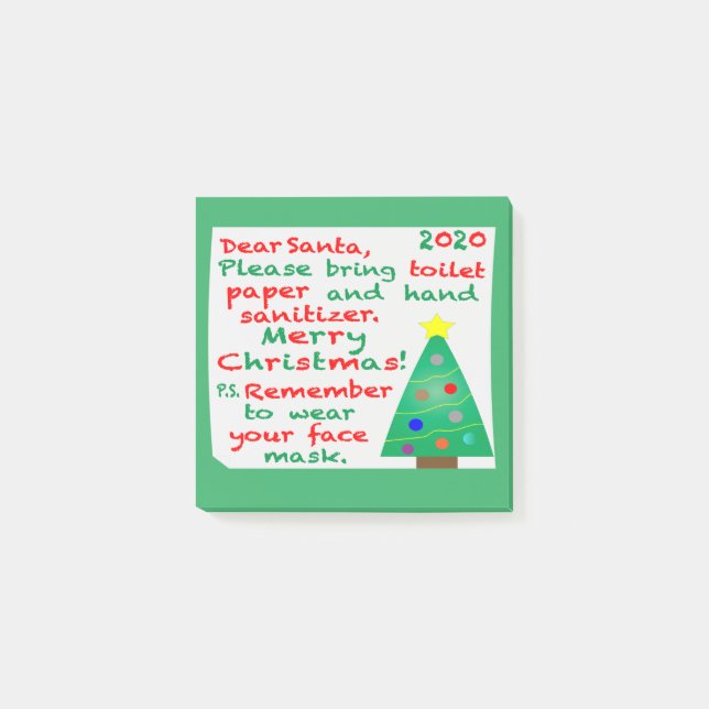 Notas Post-it® Recordando a 2020 Navidades (Anverso)
